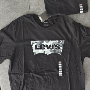 Levi's Black Tee with Camouflage Logo